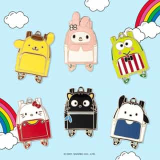 You can never have too many pins 🌈✨ Tap the photo or visit the link in bio to shop @loungefly x Sanrio mini backpack blind box pins!