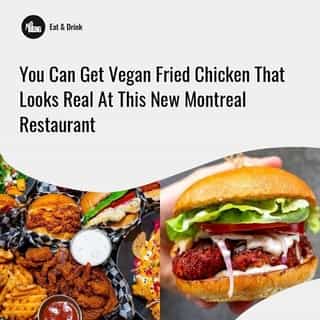 The owner told MTL Blog that "even non-vegans can't believe it's not real chicken"  — so it's safe to say we're pretty excited to get a taste. 🍗🌱😍⁠
⁠
*Click the link in @mtlblog bio for the full story! ⁠
⁠
📸: @burgerfiance⁠
⁠
#mtlfood #montrealvegan #montrealfood 