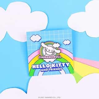 New month, new pin featuring #Cinnamoroll! 🐶☁️ Get our collectible Friend of the Month pin FREE when you spend $40 or more in Sanrio stores and online - no code needed! Link in bio to shop. #SanrioFOTM