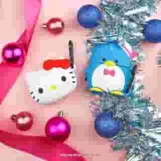 Keep your AirPods safe with Hello Kitty and Tuxedosam 🎵💕 Available online at @boxlunchgifts.