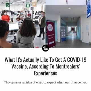 Gettin' the vaccine?  Here is what the experience could be like for you!⁠
⁠
*Click the link in @mtlblog bio for the full story! ⁠
⁠
📸: @ciussscentreouest⁠
