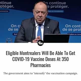 At a press conference on Tuesday, Quebec Health Minister Christian Dubé announced that pharmacies in Montreal will be able to administer COVID-19 vaccine doses. ⁠
⁠
*Click the link in @mtlblog bio for the full story! ⁠
⁠
📸: @francoislegault.pm⁠
