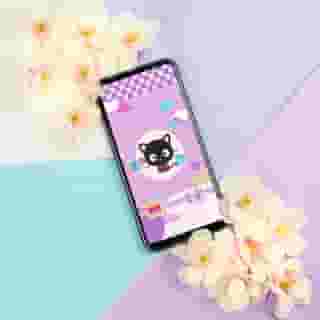 Take your love for our Friend of the Month on the go! 🖤🌸 Link in bio to choose and download your favorite #Chococat mobile wallpaper📱 #Sanrio60⁠
