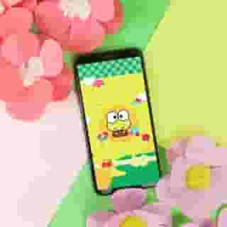 Our Friend of the Month is sure to hop straight into your heart and now you can take him on the go! 💚 Link in bio to choose and download your favorite #Keroppi mobile wallpaper📱 #Sanrio60