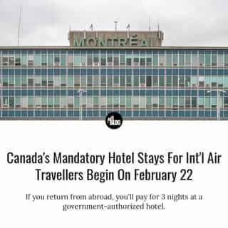 The federal government has announced the date that Canada's strict new air travel rules, including mandatory hotel stays, come into effect: February 22. ⁠
⁠
*Click the link in @mtlblog bio for the full story! ⁠
⁠
📸: Michel Bussieres via @dreamstime⁠
