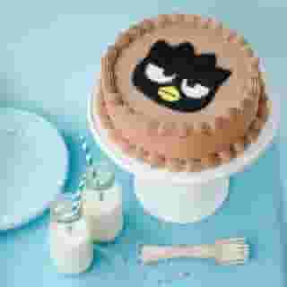 Nothing funny about this yummy recipe 😀🎂Visit the link in bio to find out how to make this sweet #BadtzMaru Ice Cream Cake! 