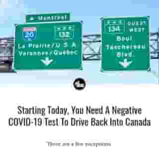 Starting today, almost all travellers returning to Canada by land have to show proof of a COVID-19 test when arriving at the border.⁠
⁠
*Click the link in @mtlblog bio for the full story! ⁠
⁠

