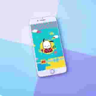 Now you can take this adorable pup on the go 🐾💙Visit the link in bio to choose and download your favorite #Pochacco mobile wallpaper 📲#Sanrio60