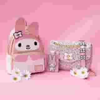 Flower power 🌼Here's a super sweet peek at new #MyMelody accessories coming soon to @loungefly!  Which one is your favorite? 💕