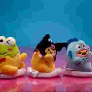 The new @kidrobot x @gudetama plush charms are here! This collection features your favorite lazy egg disguised as egg-stra cute #Sanrio friends 🥚✨ Visit the link in bio to collect them all. #gudetama 