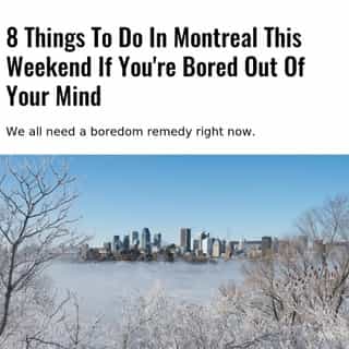 If you've been feeling bored out of your mind lately, you're not alone. With the cold of winter combined with the curfew, there's no denying that our city has seen some more exciting times in the past. But have no fear, there's still a solid list of things to do in Montreal this weekend.⁠
⁠
*Click the link in @mtlblog bio for the full story! ⁠
