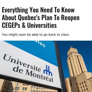 Minister of Higher Education Danielle McCann announced on Thursday that as of February 8, every student in a Quebec CEGEP or university living in a red zone, "regardless of his or her program of study, will gradually be able to benefit from teaching or group activities." ⁠
⁠
*Click the link in @mtlblog bio for the full story! ⁠
⁠
📸: @dreamstime⁠
