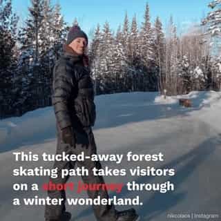 Tucked among the Laurentian mountains deep in the Lanaudière region's village of Saint-Donat is a forest skating path that takes visitors on a short journey through a winter wonderland.⁠
⁠
*Click the link in @mtlblog bio for the full story! ⁠
⁠
