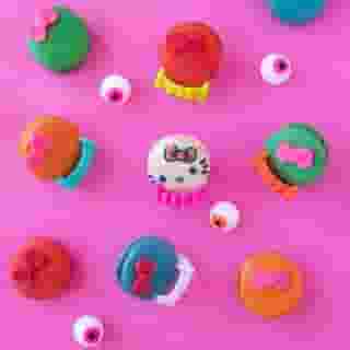 Sweet bites for you and a friend on #NationalDessertDay 👻 Available at select @hellokitycafe locations and @hellokittycafetruck. #HelloKittyCafe 