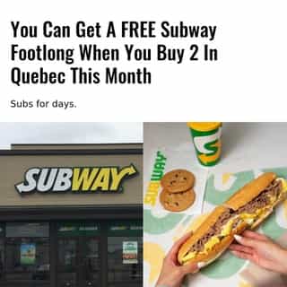 What's better than a foot-long sub? THREE foot-long subs,  duh.⁠
⁠
*Click the link in @mtlblog bio for the full story! ⁠
⁠
📸: @subwayquebec
