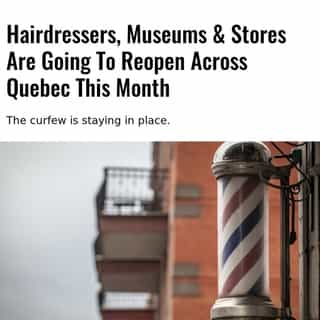 On Tuesday, Premier François Legault announced that "from February 8," all hairdressers, museums, and stores in Quebec will be allowed to reopen and welcome back customers. ⁠
⁠
*Click the link in @mtlblog bio for the full story! ⁠
⁠
📸: Jerome Cid via @dreamstime⁠
