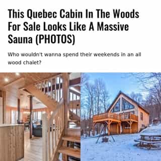 All wood chalet? Sign us up! 😍🏠⁠
⁠
*Full chalet listing at the @mtlblog link! ⁠
⁠
📸: David Lambert | RE/MAX⁠
