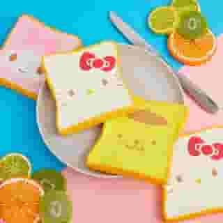 New super sweet squish toys 🍞💖 Available at @clairesstores. Link in bio to find a store near you. 