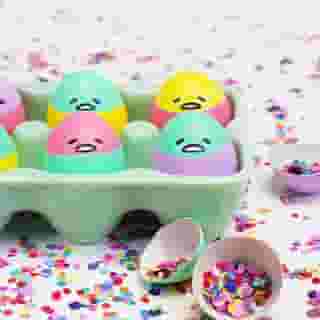 Easter's almost here! While @gudetama can’t be helped with motivation, these #gudetama-inspired confetti eggs by @tifferently will surely get you egg-cited✨🥚 Visit the link in bio for the step-by-step DIY! 