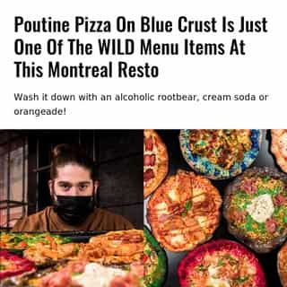 Brighten up these dreary winter days of the pandemic with colourful crusts and wild toppings (think: poutine, cheese sticks, kimchi, and fried chicken).⁠
⁠
*Click the link in @mtlblog bio for the full story! ⁠
⁠
📸: @lesgarnementspizza⁠
