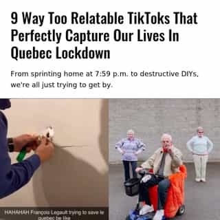 It's another day in lockdown in Quebec — and these TikToks capture it way too perfectly.⁠
⁠
*Click the link in @mtlblog bio for the full story! ⁠
⁠
📸: florennce99 & restepepe via @tiktok⁠
