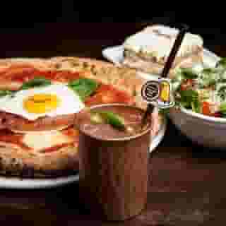 lazy egg gudeness is at @highlandparkbowl 🎳! walk-in and enjoy the egg-clusive #gudetama meal set for one or two which includes, pizza, cocktails and a gudetama tiramisu. visit the link in bio for details. #GudetamaxHLPBowl