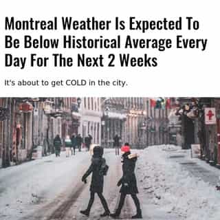 If you've been thinking "Damn, Montreal's weather has been way milder than we're used to this winter," prepare to be forced to rethink that statement.⁠
⁠
*Click the link in @mtlblog bio for the full story! ⁠
⁠
📸: @ericbranover⁠

