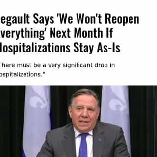 Premier François Legault warned on Thursday that Quebec's current lockdown, which includes a night-time curfew, could be extended past February 8 if COVID-19 hospitalizations do not decrease.⁠
⁠
*Click the link in @mtlblog bio for the full story! ⁠
⁠
📸: National Assembly of Quebec⁠
