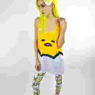 Look gude this #Summer with @gudetama x @rageonofficial 🍳
model: @linabugz
#Sanrio
#gudetama
#RageOn