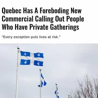A new public commercial shared on Premier François Legault's social media pages directly calls out people who still have private gatherings in Quebec despite their prohibition.⁠
⁠
*Click the link in @mtlblog bio for the full story! ⁠
⁠
📸: Jerome Cid via @dreamstime⁠