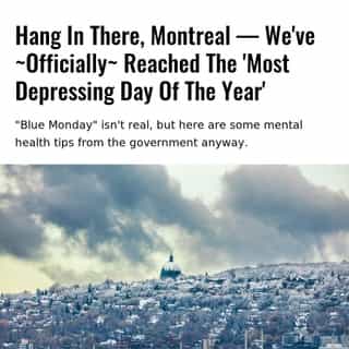 Take it in. We're here. It's Blue Monday, (un)officially the "most depressing day of the year." 😫⁠
⁠
*Click the link in @mtlblog bio for the full story! ⁠
⁠
📸:  Martinmark via @dreamstime⁠
⁠
