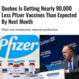 Quebec will be getting about half of the Pfizer-BioNTech COVID-19 vaccine doses it expected to receive by February 8, according to an announcement from the ministry of health and social services (MSSS) on January 15.⁠
⁠
*Click the link in @mtlblog bio for the full story! ⁠
⁠
📸: Manjurul Haque via @dreamstime & Emilie Nadeau via @twitter⁠
