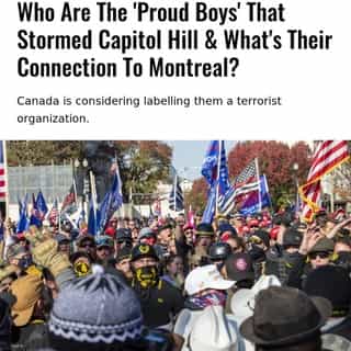 You've probably seen the term "Proud Boys" popping up in the news lately — either because of the group's involvement in storming Capitol Hill or because Canada is reportedly considering declaring the group a terrorist organization.⁠
⁠
*Click the link in @mtlblog bio for the full story! ⁠
⁠
📸: Wirestock @dreamstime⁠
