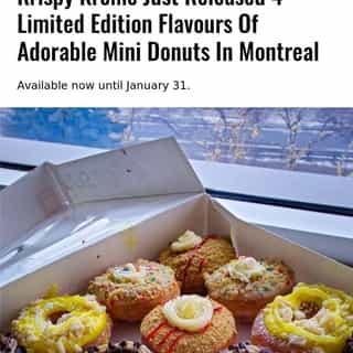 The melt-in-your-mouth doughnut shop just announced four new "Dessert Mini" flavours and — good news — all three Montreal-area locations are carrying them now until January 31. 🍩⁠
⁠
*Click the link in @mtlblog bio for the full story! ⁠
⁠
📸: @skinny2fit2fitter⁠
