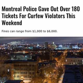 Quebec's first weekend with a curfew has come to a close and we're getting our first look at what compliance was like across the province.⁠
⁠
*Click the link in @mtlblog bio for the full story! ⁠
⁠
📸: Jado66 via @dreamstime⁠
