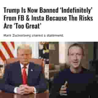 In a lengthy post shared on Thursday, December 7, the Facebook founder explained why the incumbent president would be forced to take a break from the social media platforms.⁠
⁠
*Click the link in @mtlblog bio for the full story! ⁠
⁠
📸: @realdonaldtrump & @zuck⁠
