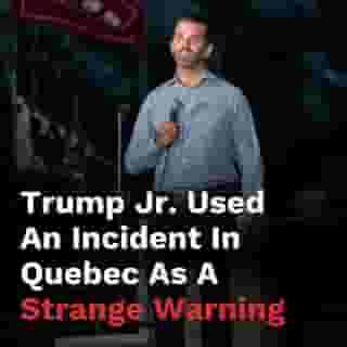Donald Trump Jr. called an incident In Quebec 'insanity' and used it as a strange warning.⁠
⁠
He was referencing an event involving police in Gatineau on New Year's Eve.⁠
⁠
*Click the link in @mtlblog bio for the full story! ⁠
⁠

