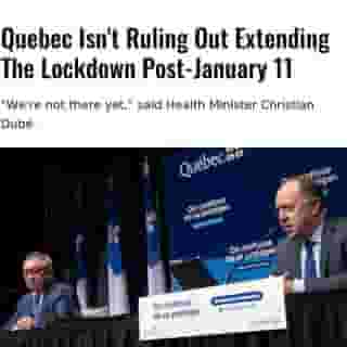 The two figures from the Quebec government provided some insight into whether a possible extension of the measures currently imposed could continue beyond January 11.⁠
⁠
*Click the link in @mtlblog bio for the full story! ⁠
⁠
📸: @christian.dube.sante⁠
