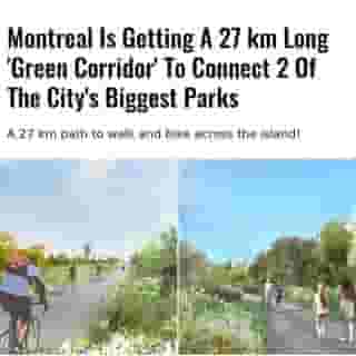 A new Montreal "green corridor" will link together two of the city's largest parks, five boroughs, and the suburbs of Montréal-Ouest and Côte-Saint-Luc.⁠
⁠
*Click the link in @mtlblog bio for the full story! ⁠
⁠
📸: @val_plante⁠
⁠
#montrealigers #montreality #mtlmoments #montrealcity #montreallife #montrealjetaime