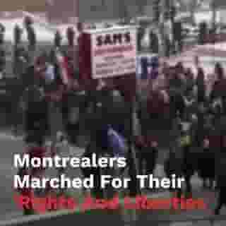 This protest follows Premier Legault's recent announcement that non-essential stores will be closed from December 25 to January 10, inclusively.⁠
⁠
*Click the link in @mtlblog bio for the full story! ⁠
