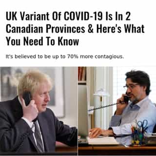 The recently discovered U.K. variant was first confirmed by the British government on December 14.⁠
⁠
*Click the link in @narcitycanada bio for the full story! 👈⁠
⁠
📸: @borisjohnsonuk & @justinpjtrudeau