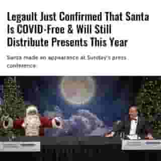 A special guest was invited to Premier François Legault's press conference on December 20: Santa Claus!⁠
⁠
*Click the link in @mtlblog bio for the full story! ⁠
⁠
