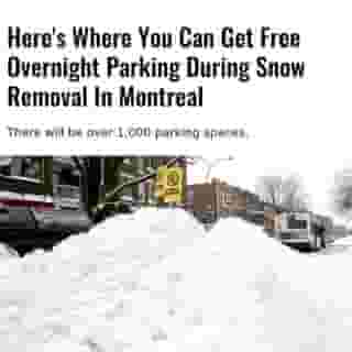 Montrealers who are worried about where to park during their neighbourhood's snow removal are in luck because over 1,000 free overnight parking spaces in Montreal will be made available during snow removal operations. ⁠
⁠
*Click the link in @mtlblog bio for the full story! ⁠
⁠
