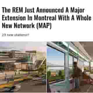 On Tuesday, the Réseau Express Métropolitain (REM) and CDPQ Infra announced a much-anticipated extension of the REM network on Montreal Island! ⁠
⁠
*Click the link in @mtlblog bio for the full story! ⁠
⁠
📸: @rem_metro⁠
⁠
#montrealigers #montreality #mtlmoments #montrealcity #montreallife #montrealjetaime