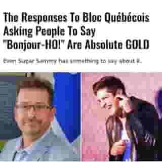 Even our beloved local comedian Sugar Sammy touched in on the idea, wondering if it's "The Bloc Québécois slogan or how Anglos greet some Occupation Double candidates #BonjourHo."⁠
⁠
*Click the link in @mtlblog bio for the full story! ⁠
⁠
📸: @yfblanchetbq & @sugarsammyk⁠
⁠
#montrealigers #montreality #mtlmoments #montrealcity ⁠
