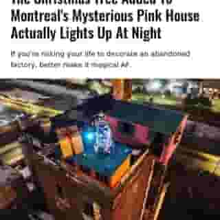 However, since we'd only seen the pink house's holiday look during the day, there was still something we didn't know yet: the Christmas tree has fully functional lights that shine at night.⁠
⁠
*Click the link in @mtlblog bio for the full story! ⁠
⁠
📸: Frédéric Falardeau via @facebook⁠
⁠
#montreality #montrealigers #montrealcity #mtlmoments⁠
