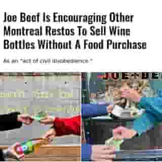 Owner David Hayfield McMillan has made the decision to sell wine bottles to customers, even without a food purchase.⁠
⁠
*Click the link in @mtlblog bio for the full story! ⁠
⁠
📸: @joebeefmtl & @elenamontreal ⁠
⁠
#montrealigers #montreality #montrealjetaime #montrealcity #montreallife #montrealfood