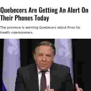 In a press conference on December 9, Premier François Legault said Quebecers would be receiving an alert on broadcast TV and radio, as well as on wireless networks, to remind them of COVID-19 public health rules.⁠
⁠
*Click the link in @mtlblog bio for the full story! ⁠
⁠
📸: @francoislegault.pm⁠
⁠
#quebec #québec #montrealnews #montrealcity #montreality ⁠

