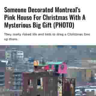 The story of Montreal's mysterious pink house continues! 🎄⁠
⁠
*Click the link in @mtlblog bio for the full story! ⁠
⁠
📸: Gabriel Jacob via @facebook⁠
⁠
#montrealigers #montreality #mtlmoments #montrealcity #montreallife #montrealjetaime