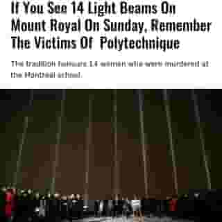 On Sunday, you'll be able to see 14 beams of light shining atop Mount Royal. If they catch your eye, stop to remember the 14 victims who lost their lives during the 1989 "Montreal Massacre."⁠
⁠
*Click the link in @mtlblog bio for the full story! ⁠
⁠
📸: @val_plante ⁠

